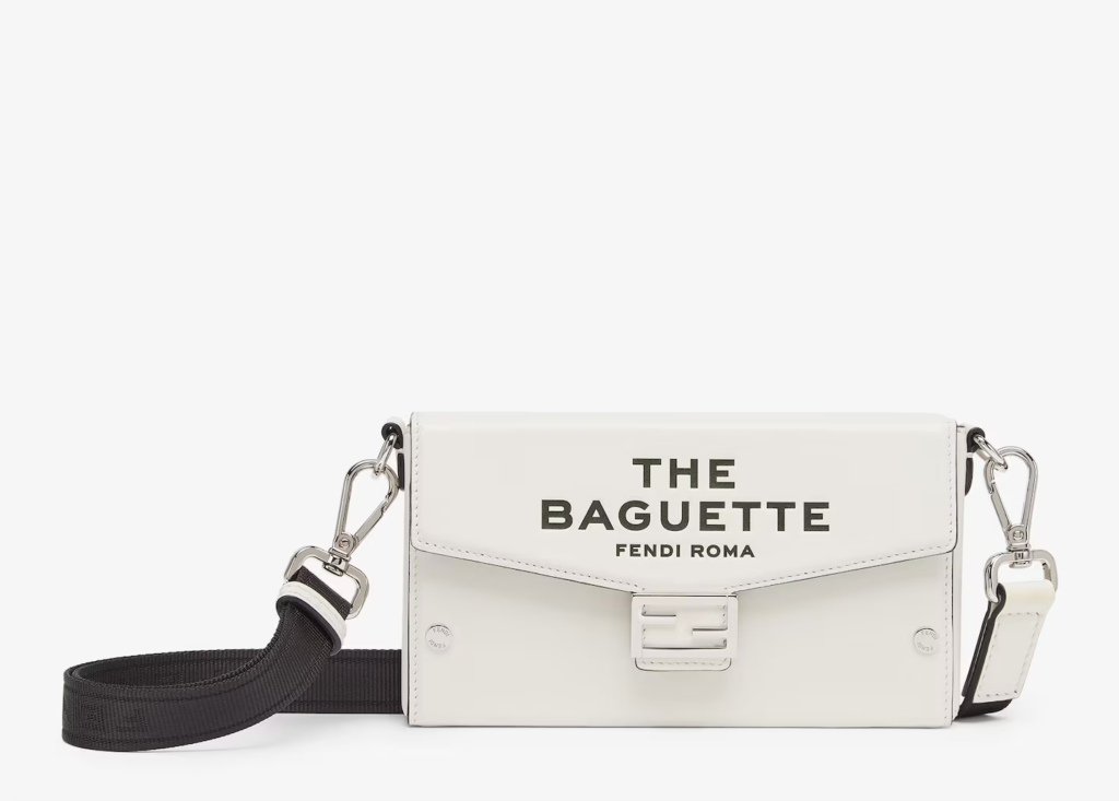 Fendi by Marc Jacobs: Baguette Soft Trunk Phone Pouch in White