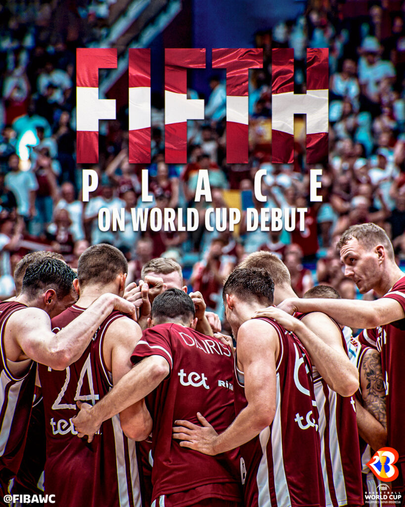 Latvia makes a stunning debut at FIBA World Cup 2023