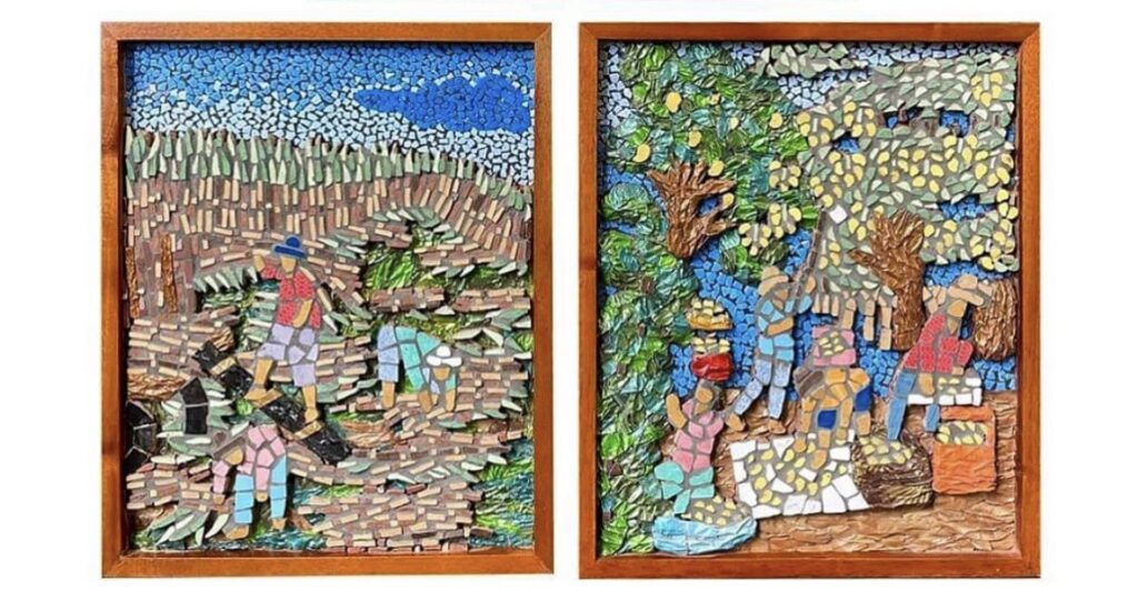 mosaic pieces at Negros Trade Fair