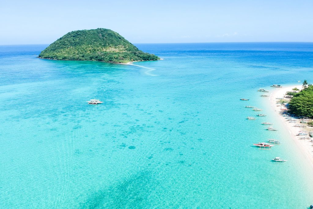 Crystal-clear waters surround Sicogon Island