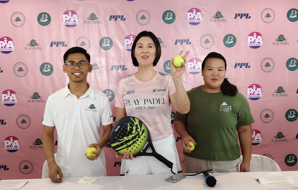 Senator Pia  Cayetano plays padel tennis