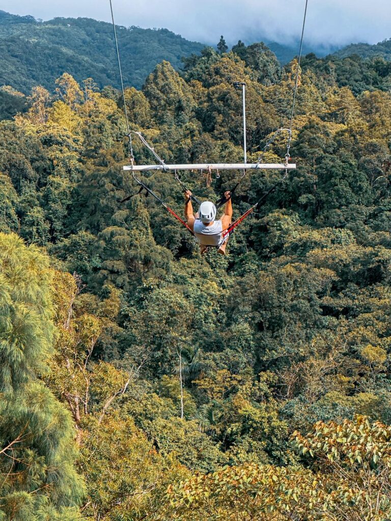 Zipline with glamping