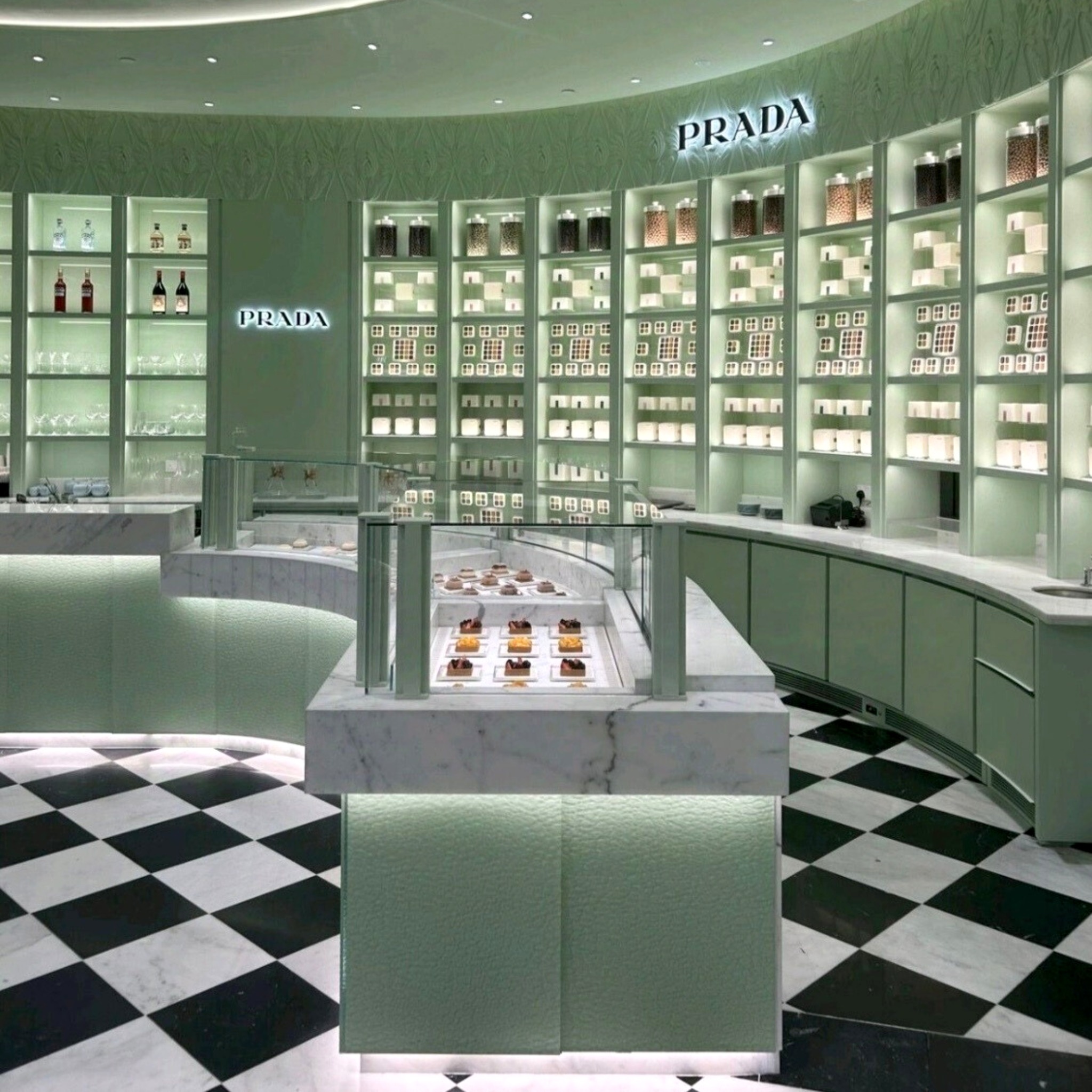 Take a look inside Prada Caffè Singapore, the maison’s first bistro in ...