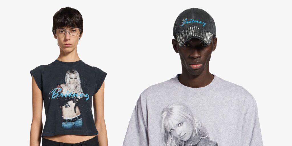 Britney Spears grooves with Balenciaga on limitededition merch and